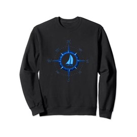 Sailing Compass Rose Sailboat Sweatshirt