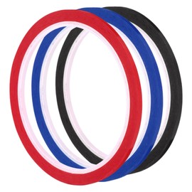 QUARKZMAN 3 Rolls Black, Red, Blue 0.1 Inch x 55 Yards PET Film Electrical Tape Decorative Tape High Temperature Heat Resistant Tape for Transformer Motor Wire 5S Positioning Logo 3 mm x 50 m