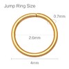 Jepeux 600Pcs 4mm Gold Open Jump Ring, Used for Key