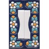 Blue Floral Ceramic Numbers & Letters Tiles 7.5 x 2