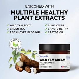 Crema de ame salvaje, crema hidratante botnica natural para mujeres, sin estrgenos, frmula sin hormonas, apoya la comodidad de la menopausia,...      