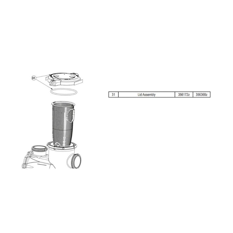 Pentair Trap Lid Assembly, IntelliFlo3 VSF, Almond 356172Z