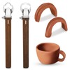 Therwen 2 Pcs Sculpture Scraper Pottery Carving Tool Pottery Cup