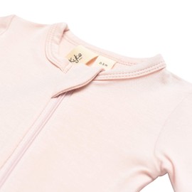 Kyte Baby Unisex Rayon Made From Bamboo Zippered Rompers (6-12 Months, Blush)