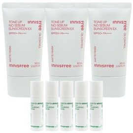 Innisfree Tone Up No Sebum Sunscreen EX 3pcs+ / 이니스프리 톤업 노세범 선스크린 EX 3개+