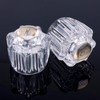 Gosknor 2pcs Shower Knob Replacements, Clear Acrylic Hot/Cold/Diverter Shower Knobs