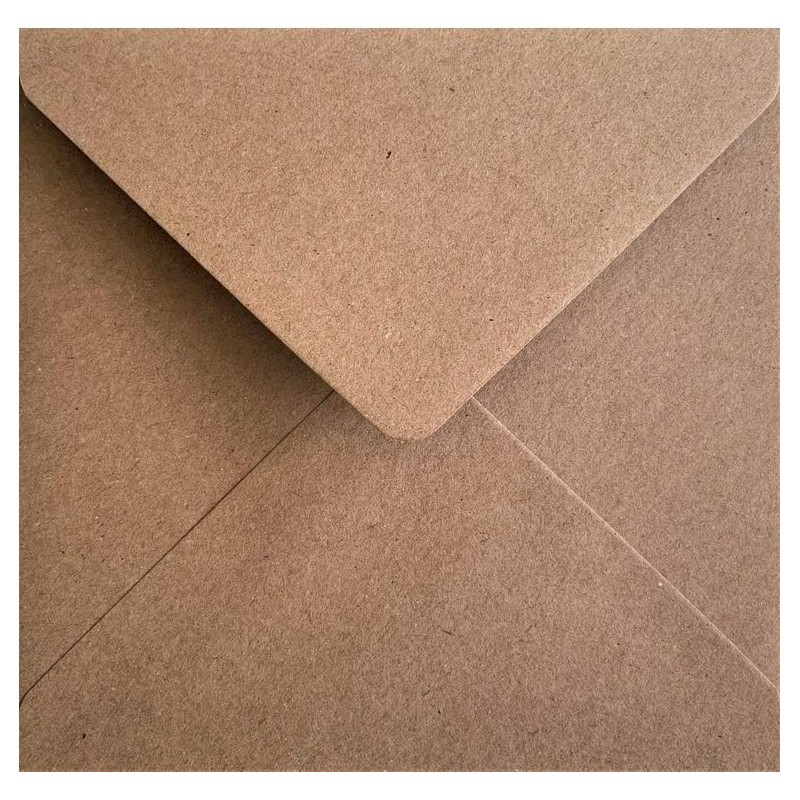 155 x 155mm Square Kraft Fleck Recycled Envelopes x 100