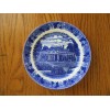 7" Blue & White MONTICELLO Souvenir Plate OLD ENGLISH STAFFORDSHIRE
