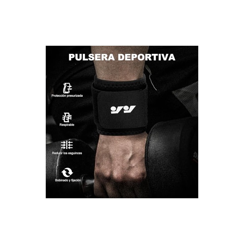 2pcs Muñequera Deportivas Transpirable, Muñequeras de Soporte