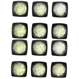 Healvian Fluorescent Nail Sequins Creative Nail Art Supplies Heart Butterfly Star Designs for Manicure Decoration for Parties Events