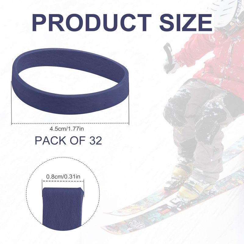 32pcs Ski Brake Retainers, Snowboard Brake Bands Retainers Strap Brake