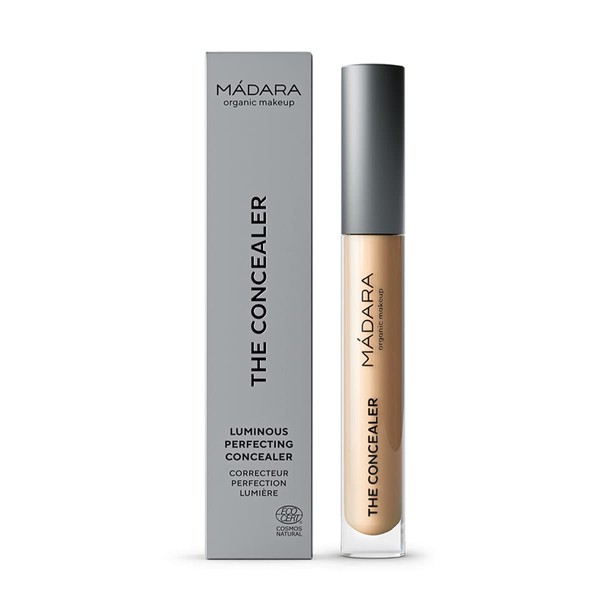 MÁDARA Organic Make Up The Concealer, #35 Honey Contour Liquid Concealer for Covering Dark Circles and Redness with Hyaluronic Acid and Minerals, 4 ml