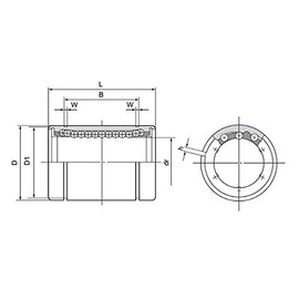 Adjustable 25 mm LM25UUAJ Linear