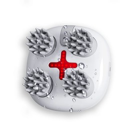 HaoToning Portable Electric Mini Scalp Massager,IPX7 Waterproof Wireless&Rechargeable Head Scratcher with 4 Anti-Dropping&Detachable Massage Head 100 Scratches for Hair Growth,Deep Clean&Stress Relax