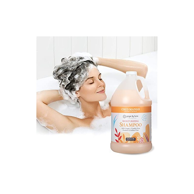 Ginger Lily Farms Botanicals Coco Mango Moisturizing Shampoo, 100% Vegan,