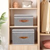 YheenLf Fabric Storage Bins with Lids, Linen Foldable Clothes Boxes,
