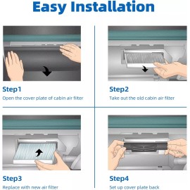 VEHITO HEPA Cabin Air Filter for Ram 1500 2500 3500 4500 2016 2017 2018 - 2020 G1