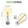 LE ST64 E26 Vintage Edison LED Bulbs, Dimmable, 4W 350