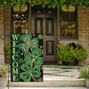 Louise Maelys St Patricks Day Garden Flag Lucky Shamrock Welcome