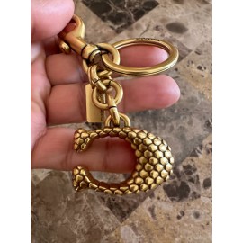 Coach NWT Coach Solid Signature C Bag Charm Keychain Key Fob CZ439 Brass Gold !