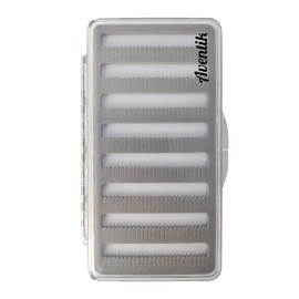 Aventik Super Slim Super Transparent Fly Fishing Fly Box Foam Design A, B, D or with Magnetic Pad Compartments 6C, 12C, 18C(H34A)