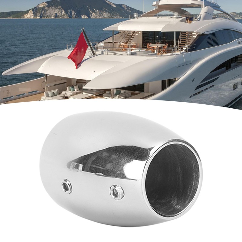 Flagpole Base Stainless Steel Cylindrical Thickened Mirror Polishing Boat Flag
