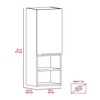 Benicabaly Mila Bathroom Cabinet for Organized Serenity, Two Interior Shelves,