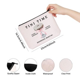 TSOTMO Espresso Martini Makeup Bag - Tini Time Gift - Cosmetic Case - Martini Lovers - Zipper Pouch - Marble - Unisex-Adult - 23.5 x 17 cm - Makeup & Travel