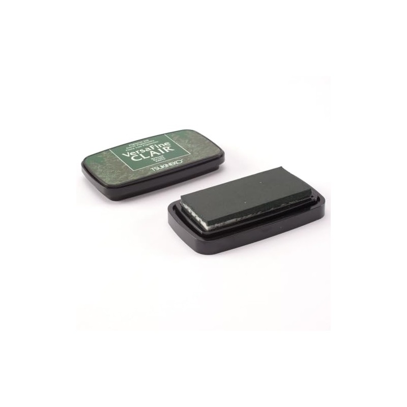Tsukineko VersaFine Clair Ink Stamping Green, Spruce-Large-Opaque, Waterproof, Archival-Embossing, pad