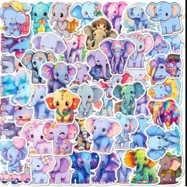 Unbranded 10pcs Colorful Elephant Stickers- Scrapbook, Journal, DIY Crafts & Cards