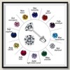 Round Cubic Zirconia Stud Earrings for Women Girls, 4mm Birthstone