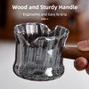 Espresso Shot Glass 120ML, Espresso Cups with Wood Handle and