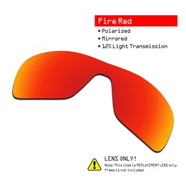 SmartVLT Polarized AR Coated Fire Red Replacement Lenses for Oakley Turbine Rotor OO9307 Sunglass