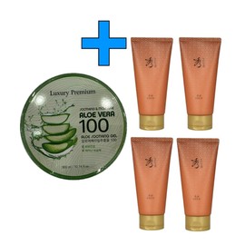 Luxury Premium Aloe Vera 100 Soothing Gel 300ml+Soryehan Bone Cleansing Foam 100mlX4 / 럭셔리 프리미엄 알로에베라 100 수딩젤 300ml+수려한 본 클렌징 폼 100mlX4개