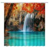 YNFUQANLN Fall Waterfall Shower Curtain Tree Forest Waterfall Jungle Autumn
