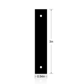 Ya_chtttwo Aluminum Numbers and Letters - Black Metal Door Numbers - Outdoor Metal Address Plate (3" I)