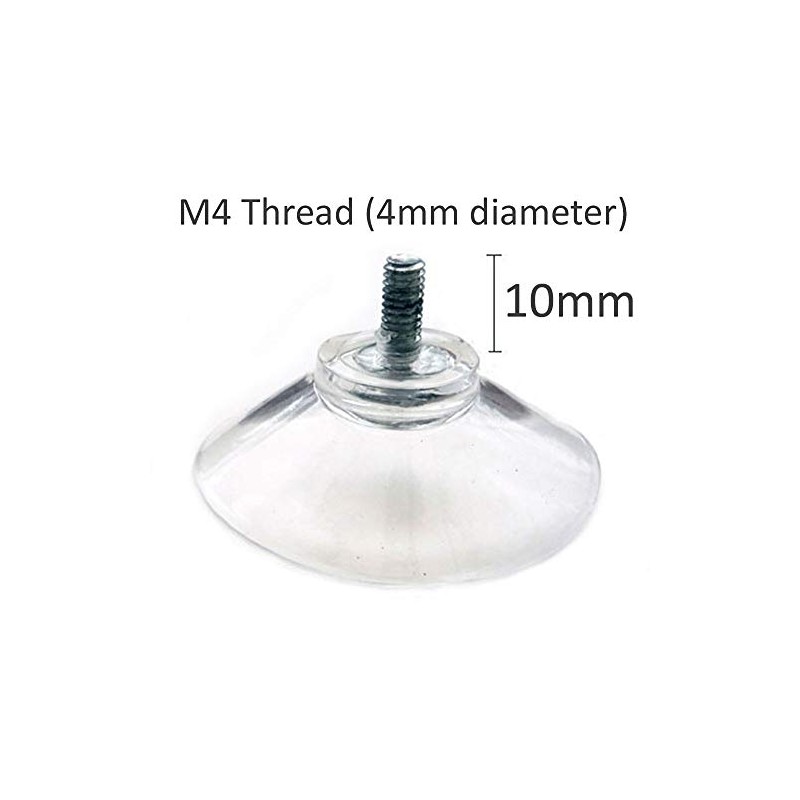 Suction Cups - 20 Pack of 40mm Clear Plastic Sucker