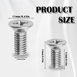 Clwalny 4 PCS Brake Rotor Screw Kit, Brake Disc Rotor Fixing Screws for Front and Rear, 11609271 Stainless Steel Brake Parts Compatible with Honda, Acura, Hyundai and Kia Models