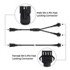 4pcs 2-Feet Extension Cords and 3pcs 2-Way Splitters for Underglow