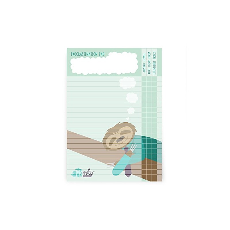Monster Stationery - A5 Procrastination Pad/to Do Pad/Daily Schedule Planner