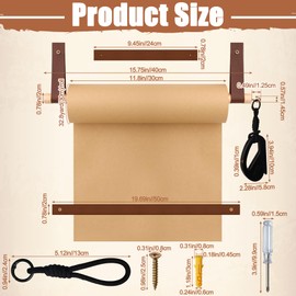 Larbeti 11.8" Kraft Wall Mounted Butcher Paper Roll Holder Dispenser