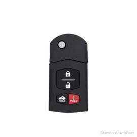 StandardAutoPart Replacement Flip Key Remote Keyless Entry Compatible with Mazda 3 6 MX-5 Miata Flip Key BGBX1T478SKE125-01 (Complete Unit)
