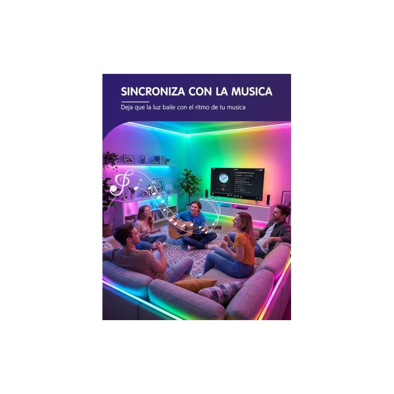 32M Tiras LED WiFi 5050 RGB Compatible con Alexa Luces