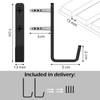 WWMH Hooks for Acoustic Panels, Black, 13 mm Wide, Coat