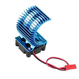 Tbest Engine Heatsink, RC Engine Cooler Car 540/550 Engine Heatsink with Fan, Compatible with RC Model Cars in 1:10 Scale (Blue)