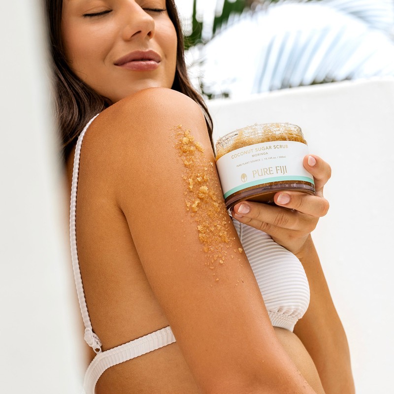 Pure Fiji Coconut Sugar Scrub 300ml - Moringa