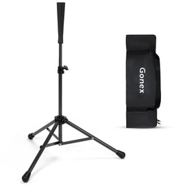Gonex Baseball Tee Softball Tee Practice Hitting Batting Tripod Stand Rubber Tee Collapsible Portable with Carrying Bag