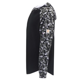 BOCOMAL FR Hooded T Shirts 7.1oz Flame Resistant Black FR Shirt NFPA2112 CAT2 Fire Retardant Work Hoodies