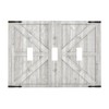Spshian Decorative Switch Plate Covers Rustic Wooden White Barn Doors