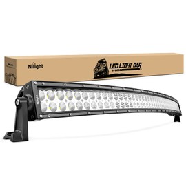 Nilight LED Light Bar 50Inch 288W 20100LM Curved Spot Flood Combo Driving Lamp Roof Bumper Off Road LED Work Lights Pods for Van Camper Wagon Car Pickup Golf Cart ATV UTV SUV Truck Boat 4x4